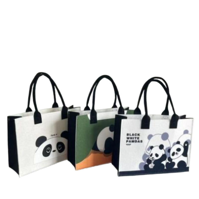 Custom patterned felt bags